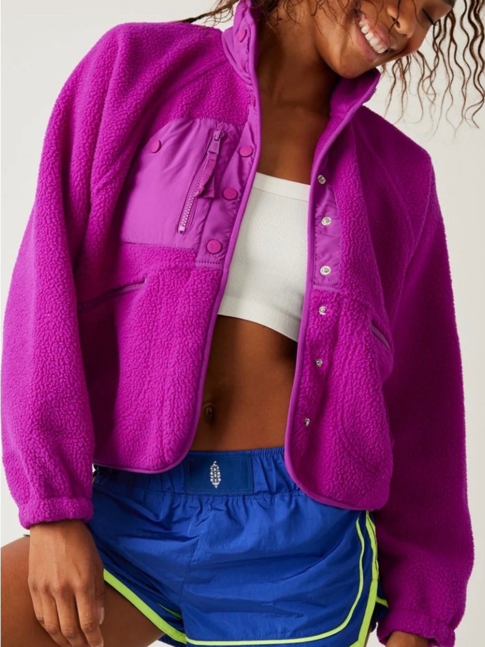 Free People Movement Hit The Slopes Jacket - Vivid Violet
